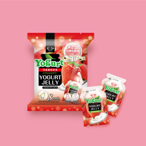 Gelée de yaourt à la fraise